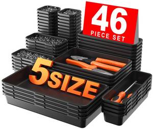 lot 11695 image: A-LuGei Tool Box Organizer Tray Divider Set Drawer Organizer