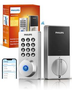 lot 11698 image: Philips Wi-Fi Smart Deadbolt Lock, Keyless Entry Door Locks for Front Door