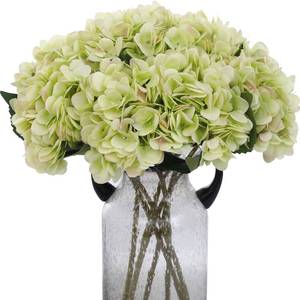 lot 13041 image: Kimuras Cabin Artificial Hydrangea Flowers 6pc Lime Green