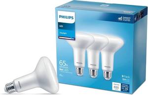 lot 13062 image: Philips LED BR30 9W Daylight 3-Pack
