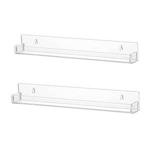 lot 13953 image: LikeU Clear Acrylic Nail Polish Rack Wall Mount 2 Pack