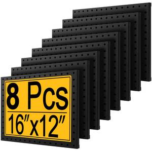 lot 13958 image: PBHEPJ Metal Pegboard Panels 16x12 8-Pc Set