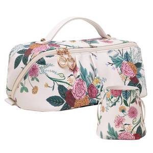 lot 13963 image: Cabbrix Large Capacity Makeup Bag with Floral Design