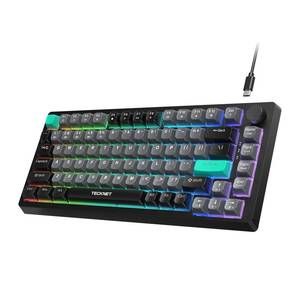 lot 13991 image: TECKNET 75% Compact Gaming Keyboard, 82-Key RGB