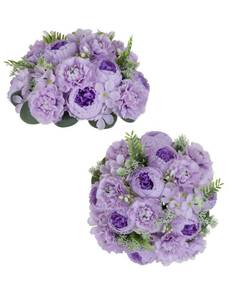 lot 13994 image: BLOSMON Peony Flower Balls Centerpieces, Lilac, 2 Pcs