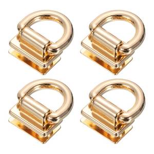 lot 14014 image: uxcell Metal Bag Connector with D Ring, 18mm, 4-Piece