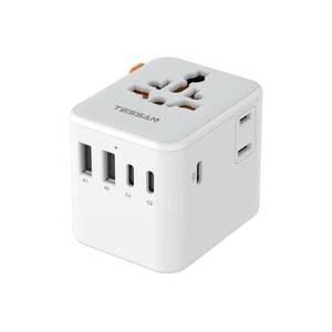 lot 14023 image: TESSAN Universal Travel Adapter 7-in-1 with USB-C