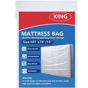 lot 14030 image: SANEMBER Plastic Mattress Bag King Size 107x78x14