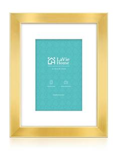 lot 14034 image: LaVie Home 8x10 Picture Frame Gold