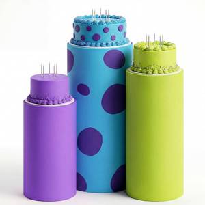 lot 14053 image: Lumina Spandex Cylinder Stand Covers Set of 3