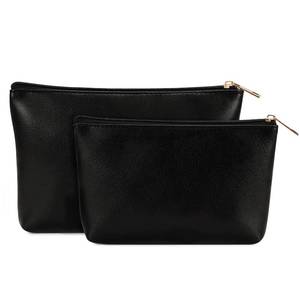 lot 14069 image: Wandering Nature Makeup Bag 2-Pack Vegan Leather