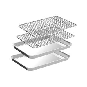 lot 14071 image: CEKEE Stainless Steel Baking Sheet and Rack Set