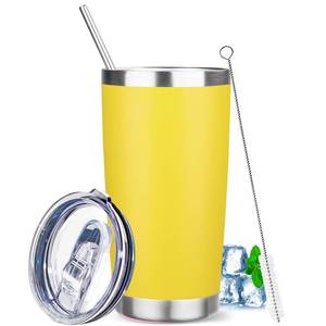 lot 14077 image: YEBTS Life 20 oz Stainless Steel Insulated Tumbler Yellow