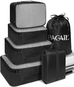 lot 14085 image: BAGAIL 6-Set Packing Cubes Travel Luggage Organizers