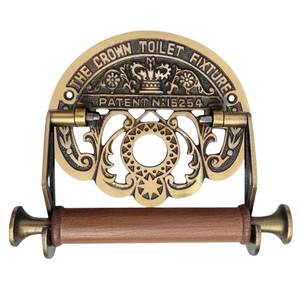 lot 14095 image: Balaji Perfect Products Solid Brass Victorian Toilet Paper Holder