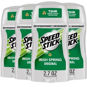 lot 14103 image: Speed Stick Irish Spring Antiperspirant Deodorant 2.7 oz 3-Pack