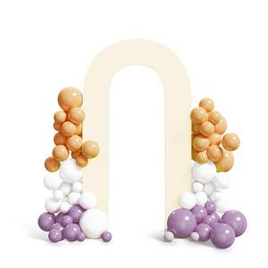 lot 14115 image: Peomeise 7.2FT Spandex Open Arch Backdrop Cover Beige