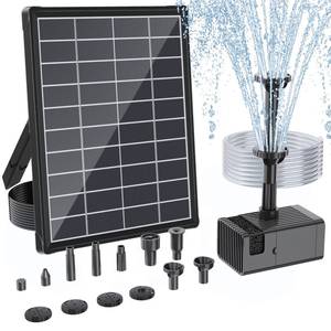 lot 14124 image: Antfraer Solar Fountain Pump 7W with Double-Layer Nozzles