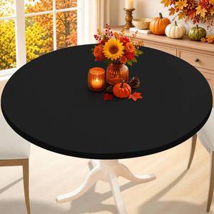 lot 14440 image: Smiry Round Spandex Tablecloth, Fitted 45-56 Inch
