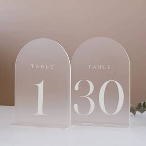 lot 14444 image: Jinmury Frosted Acrylic Table Numbers 1-30