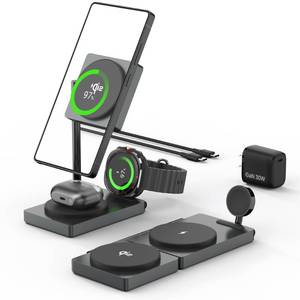 lot 14453 image: BRIMFORD Qi2 3-in-1 Wireless Charging Station 15W