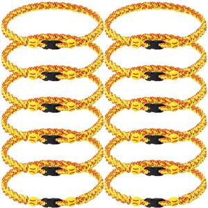 lot 14487 image: Jexine Softball Necklaces 12 Pack Braided Rope
