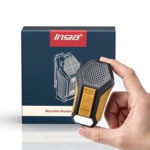 lot 14498 image: INGA Wearable Bluetooth Speaker Mini Clip-On Yellow