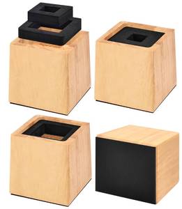 lot 17002 image: OYMVEKIK Wooden Bed Risers 4 Inch 2500 lbs