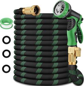 lot 17018 image: YEE-HENTE 50 ft Garden Hose with 10-Function Sprayer