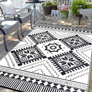 lot 17933 image: DiiKoo Waterproof Outdoor Rug 8x10ft Reversible Boho
