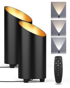 lot 17941 image: Abovizo 2 Pack LED Uplighting Floor Can Lights with Remote