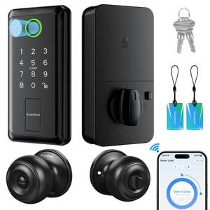 lot 17943 image: Evanshow WiFi Bluetooth Smart Door Lock with Keypad