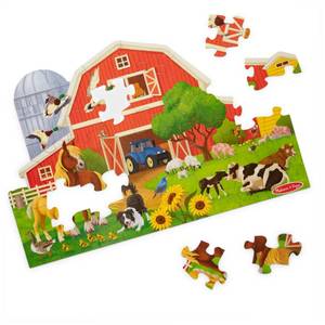 lot 17954 image: Melissa & Doug Busy Barn 32-Piece Jumbo Floor Puzzle