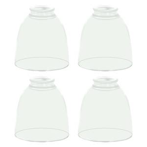lot 17956 image: Eidonta 4 Pack Clear Glass Bell Shade Replacements