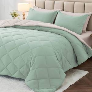 lot 17967 image: MUXHOMO Queen Comforter Set 7-Piece Reversible