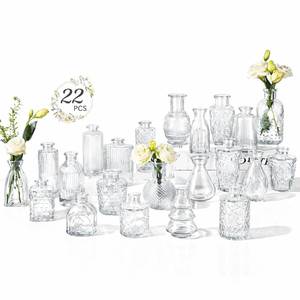 lot 17995 image: Ruckae Glass Bud Vases Mini Flower Vase 22 Pack