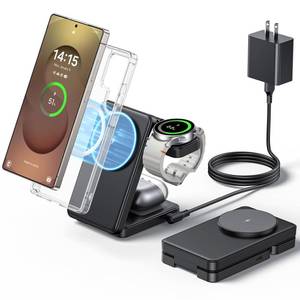 lot 18095 image: Meifigno 3-in-1 Magnetic Wireless Charger