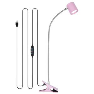 lot 18110 image: Dott Arts USB Clip-On Desk Lamp with 3 Color Modes