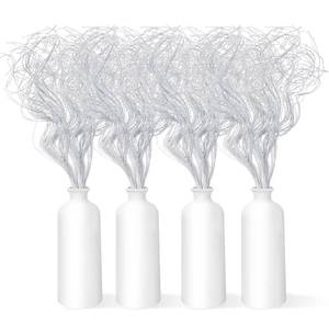 lot 18131 image: Syhood 80 Pieces White Glitter Curly Branch Decoration