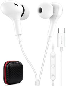 lot 18136 image: AFGHOA USB-C Wired Earbuds with Microphone
