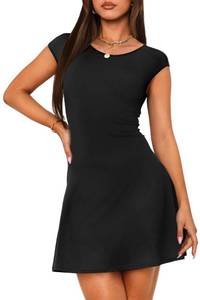 lot 18147 image: OFEEFAN Womens Bodycon Mini Dress, Size S, Black