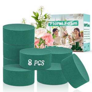lot 18166 image: SupKing 8 Pcs Floral Foam Blocks 3.15 Round Green