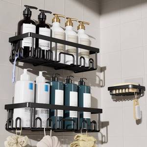 lot 18181 image: Veken Shower Caddy 3-Pack, Rustproof Stainless Steel