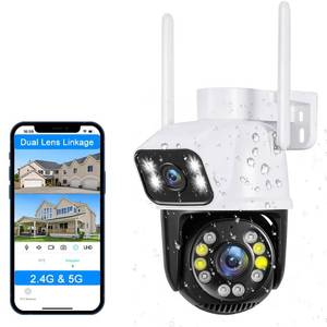 lot 18212 image: SDTNOVA PTZ Outdoor WiFi Security Camera Dual Lens 2x3MP