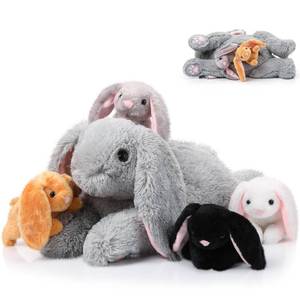 lot 18234 image: Sratte 5 Pc Bunny Stuffed Animal Set