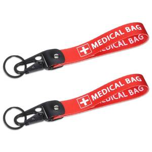 lot 18237 image: Macuezu Medical Alert Luggage Tags, 2-Pack, Red