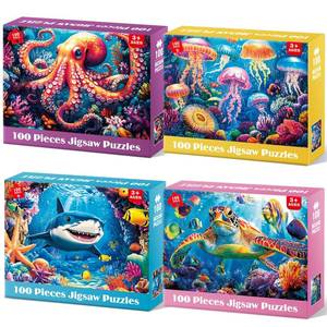 lot 18245 image: Bractowa 4 Pack 100 Piece Ocean Puzzles