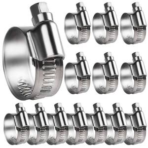 lot 18255 image: SMLCON Stainless Steel Hose Clamps #8, 58-1, 14-Pc