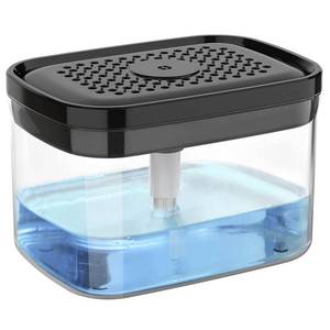 lot 18256 image: MR.SIGA Dish Soap Dispenser with Sponge Holder, Black