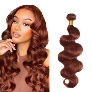 lot 18259 image: HuxoWax Human Hair Bundle #33 Copper Red Body Wave 30in
